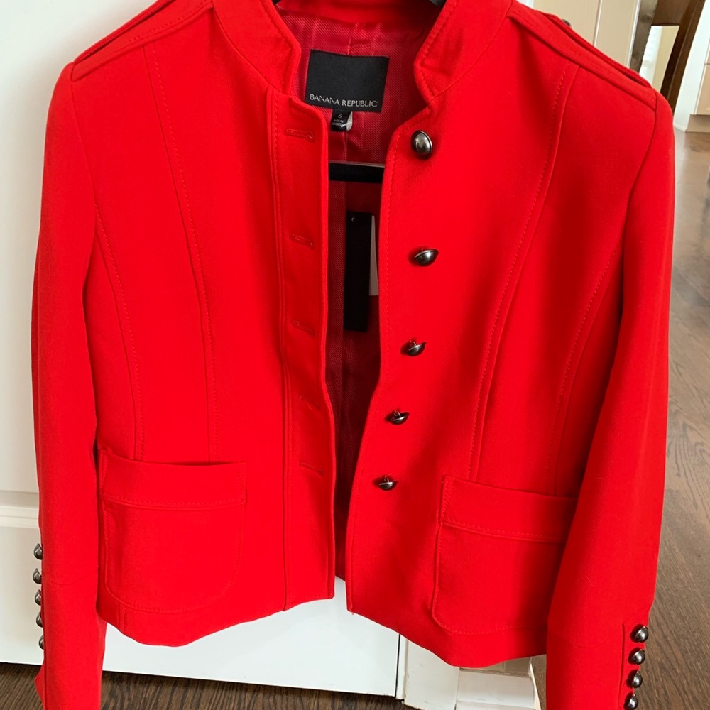 Banana Republic NWT Red Blazer Size 6